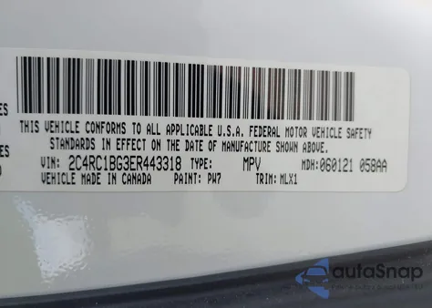 2014 Chrysler Town & Country Touring from USA, damaged, VIN 2C4RC1BG3ER443318